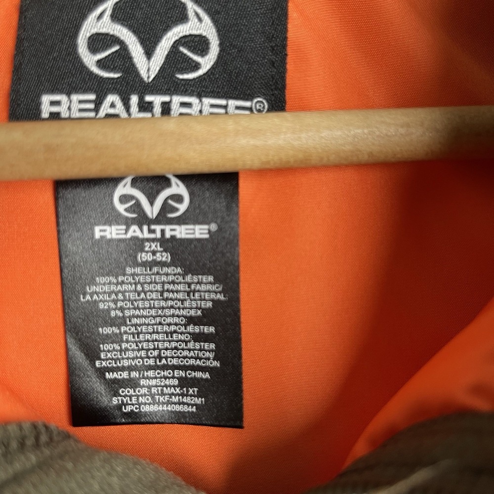 Realtree Max-1 XT Camo Jacket Mens 2XL 3M Thinsulate Insulated Full Zip Hunting - Picture 3 of 9